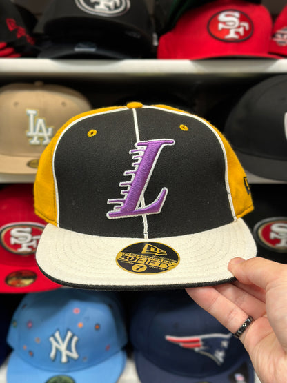 LA Lakers NBA Fitted Hat | Vintage New Era 59FIFTY Fitted | Yellow/Black/White