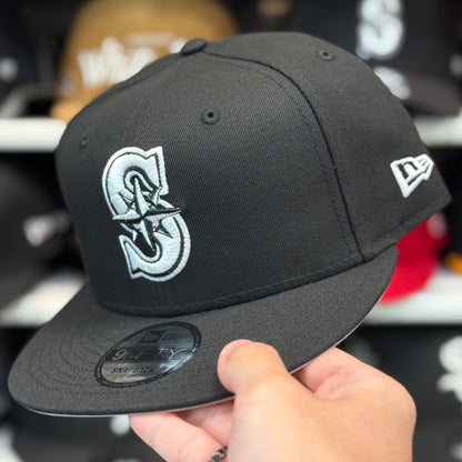 New Era Seattle Mariners Black/White 9FIFTY Snapback