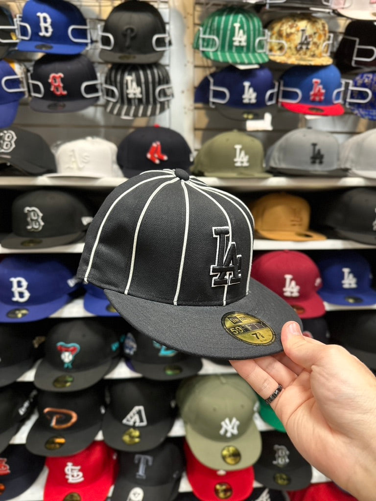 LA Dodgers MLB Vintage Black Pins | New Era 59FIFTY Fitted Cap | Black