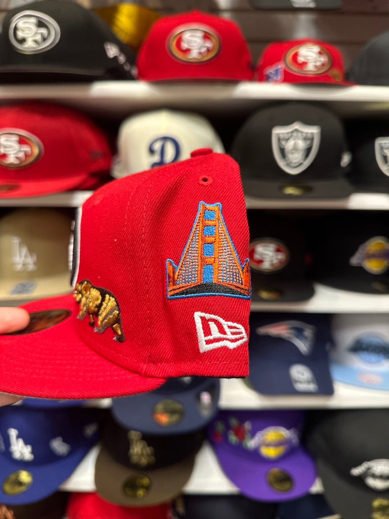 San Francisco 49ers NFL CA Themed Patch | New Era 59FIFTY Fitted Cap | Red