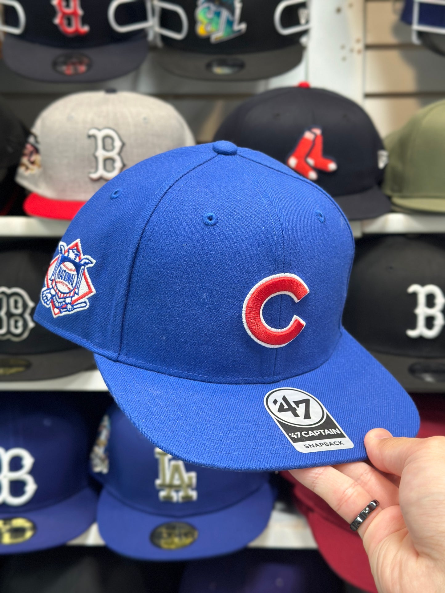 Chicago Cubs MLB National Patch | '47 Brand Captain Snapback | Blue