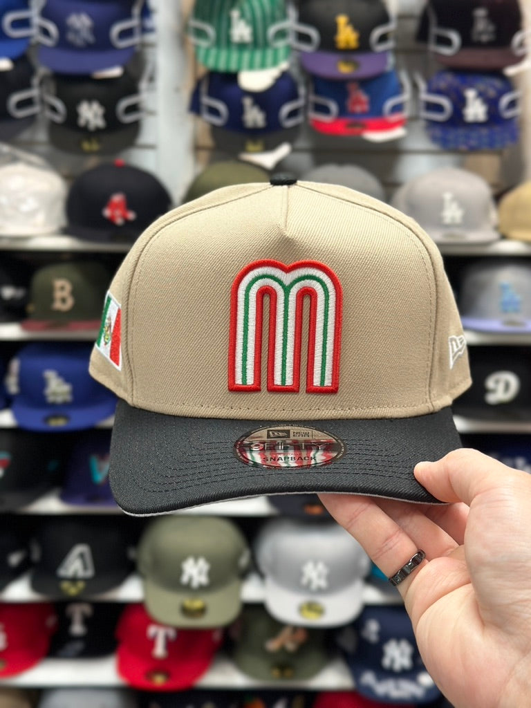 Mexico WBC World Baseball Classic | New Era 9FIFTY A-Frame Snapback | Tan/Black