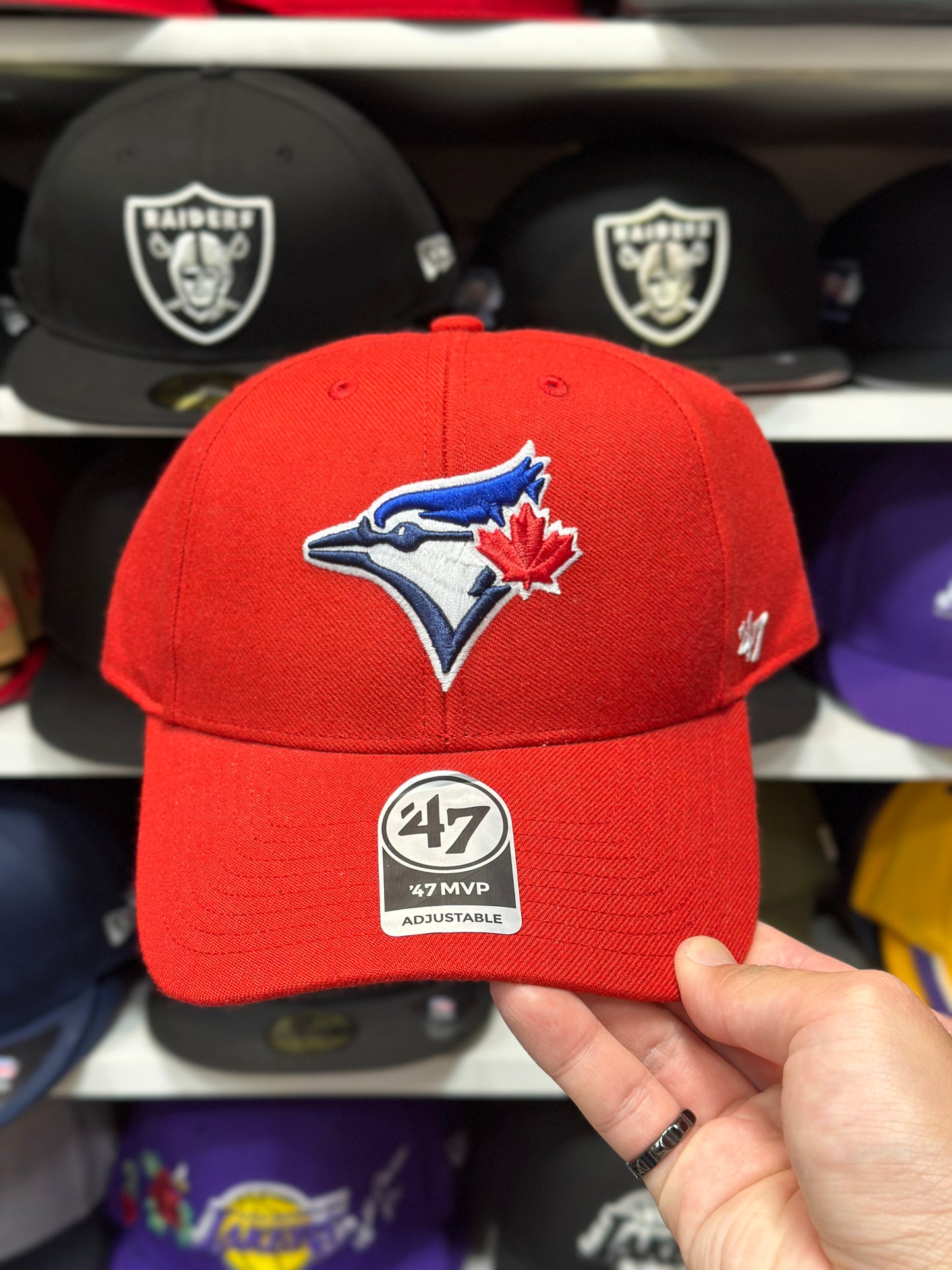 Toronto Blue Jays MLB Ball Cap | '47 Brand MVP Adjustable Curve Cap | Color Options