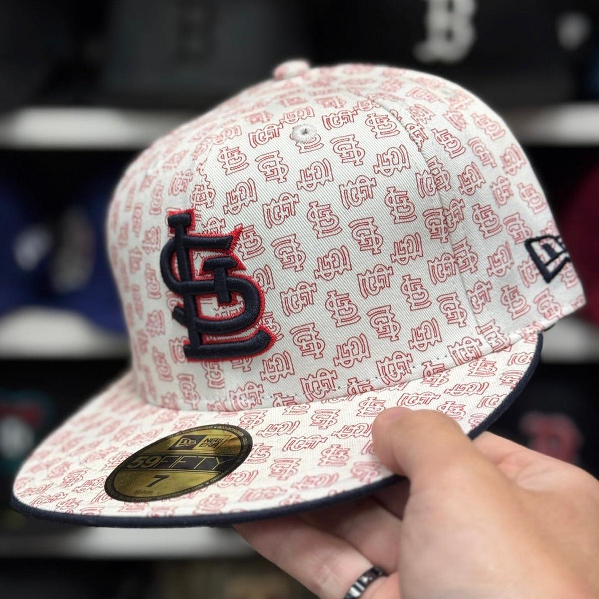 New Era St. Louis Cardinals 'Monogram' White 59FIFTY Fitted Hat - Product Image