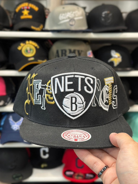 Brooklyn Nets NBA Snapback | Mitchell & Ness Original Fit Adjustable Cap | Black