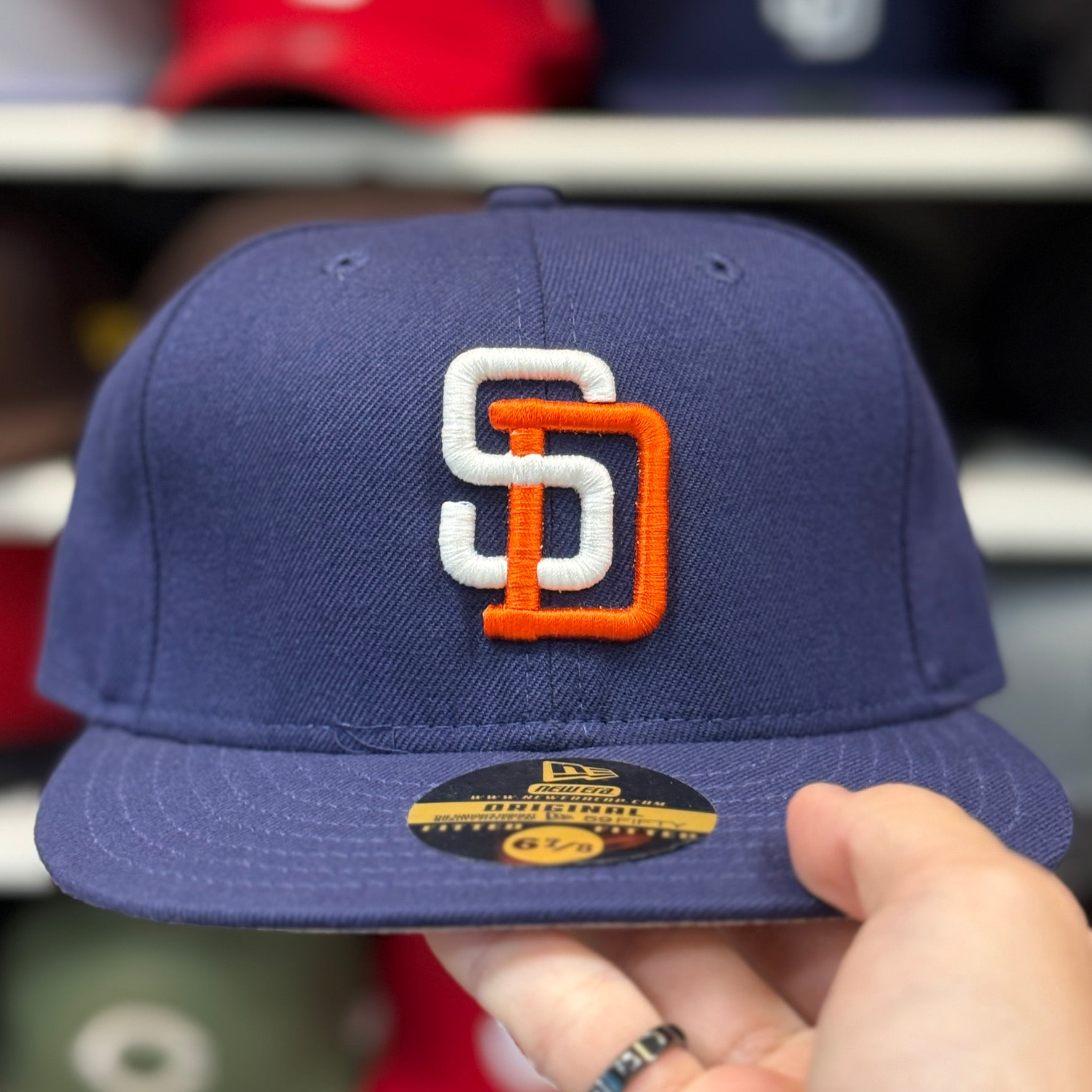 New Era San Diego Padres 'Throwback On-Field' Navy 59FIFTY Fitted Hat - Product Image