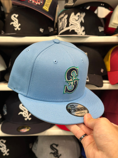 Seattle Mariners MLB Snapback | New Era 9FIFTY Adjustable Cap | Light Blue