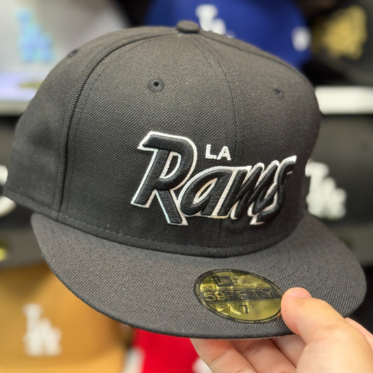 New Era Los Angeles Rams 'Script Logo' 59FIFTY Fitted Hat | Black