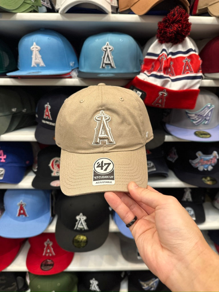 LA Angels MLB Dad Cap | '47 Brand Clean Up Adjustable Curve Hat | Color Options