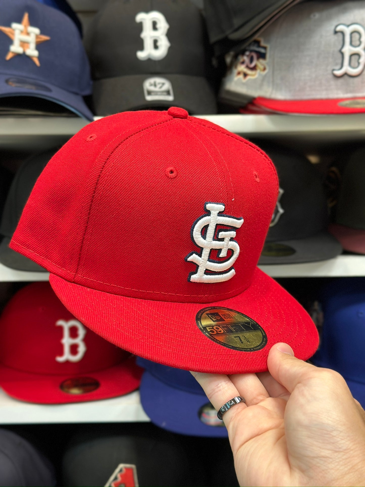 St. Louis Cardinals MLB Fitted Hat | New Era 59FIFTY Sized Cap | Red