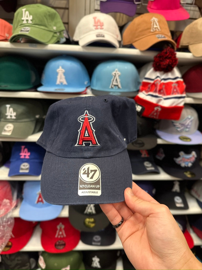 LA Angels MLB Dad Cap | '47 Brand Clean Up Adjustable Curve Hat | Color Options