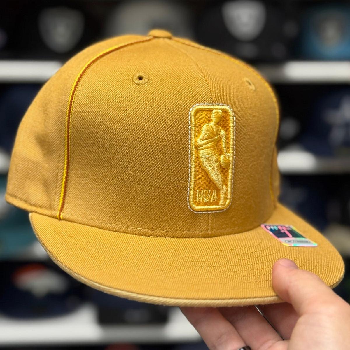 Los Angeles Lakers 'NBA Logo' Copper Reebok Fitted Hat - Product Image