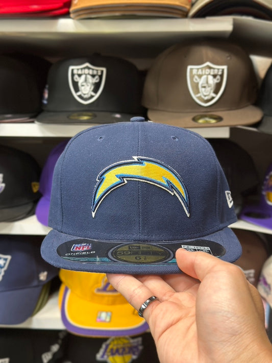 LA Chargers NFL Fitted Hat | New Era 59FIFTY Sized Cap | Blue