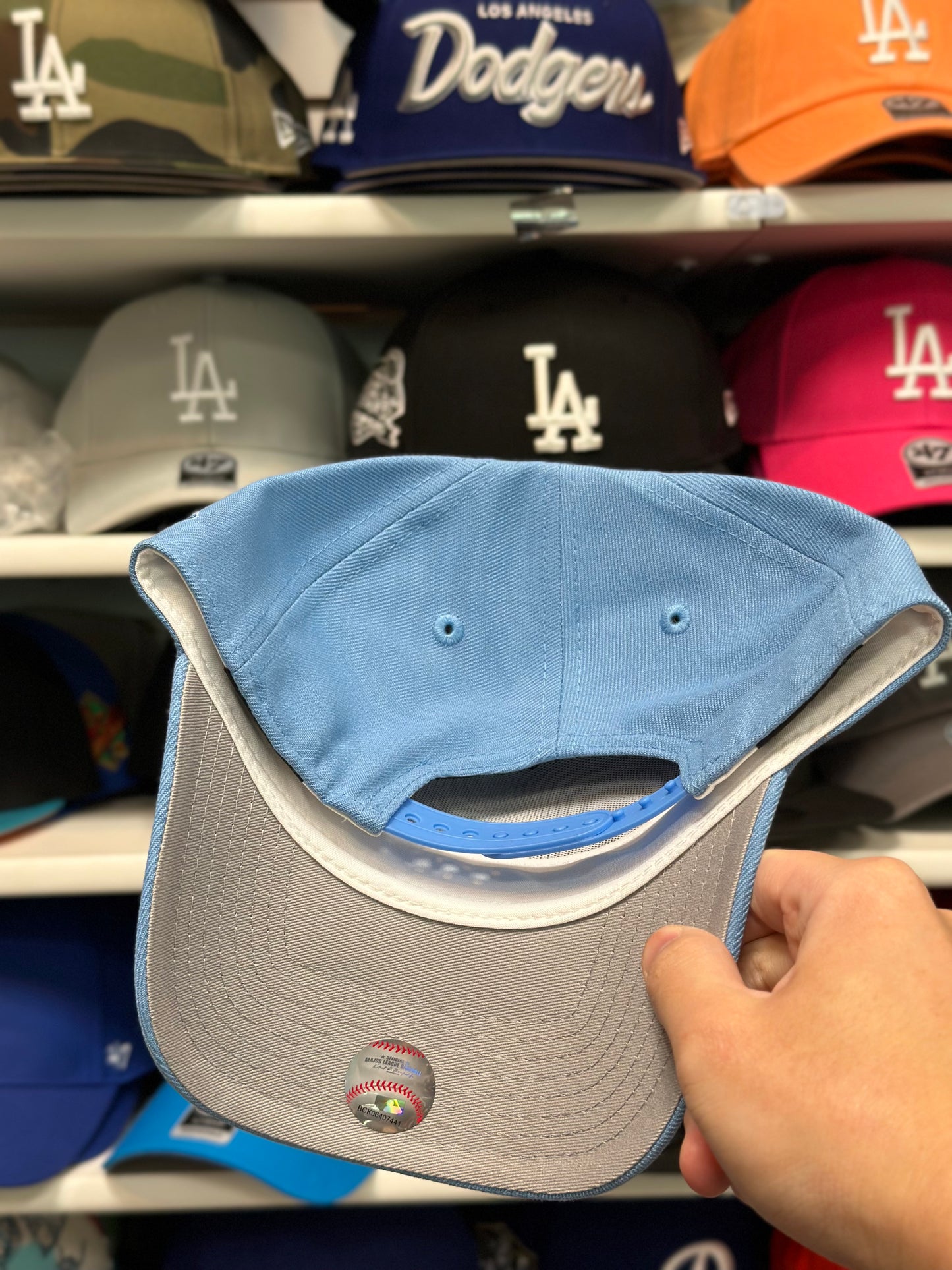 LA Dodgers 50th Anniversary A-Frame Snapback | New Era 9FORTY | Light Blue