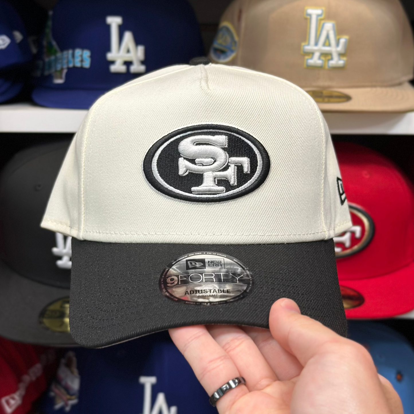 New Era San Francisco 49ers Two Tone A-Frame 9FORTY Snapback White/Black