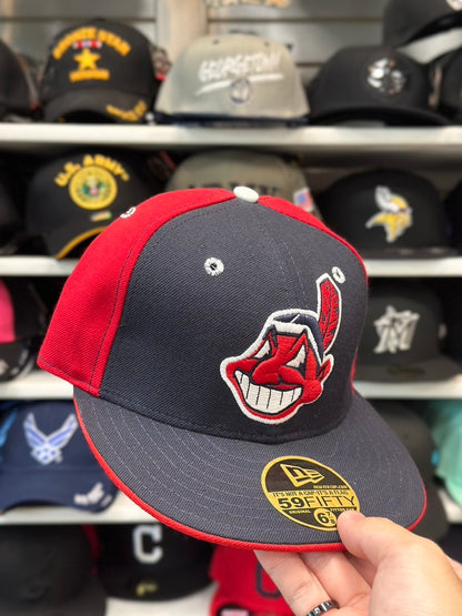 Cleveland Indians MLB Vintage Cap | New Era 59FIFTY Fitted Cap | Red/Black