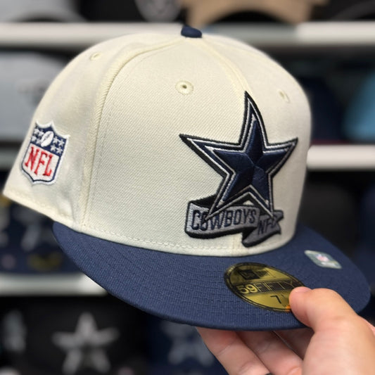 New Era Dallas Cowboys Two Tone 59FIFTY Fitted Hat | Creme/Navy