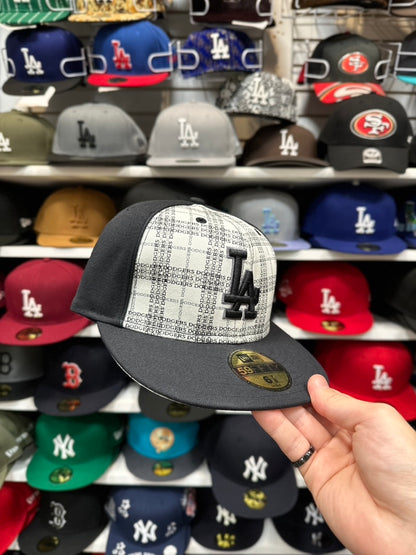 LA Dodgers MLB Vintage Plaided | New Era 59FIFTY Fitted Cap | White/Black