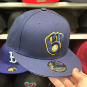 New Era Milwaukee Brewers Navy 9FIFTY Snapback - Product Image