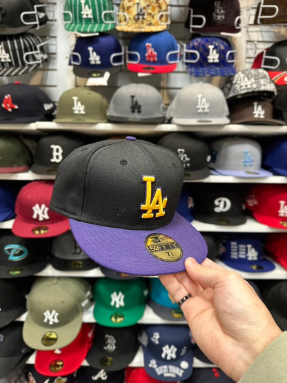 LA Dodgers MLB Lakers Edition | New Era 59FIFTY Fitted Cap | Black/Purple