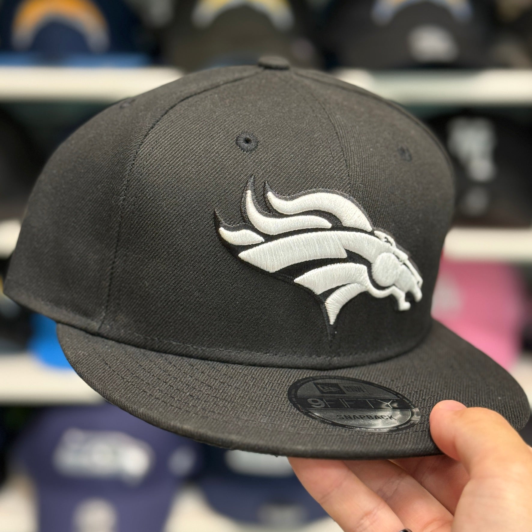 New Era Denver Broncos Black 9FIFTY Adjustable Snapback Hat
