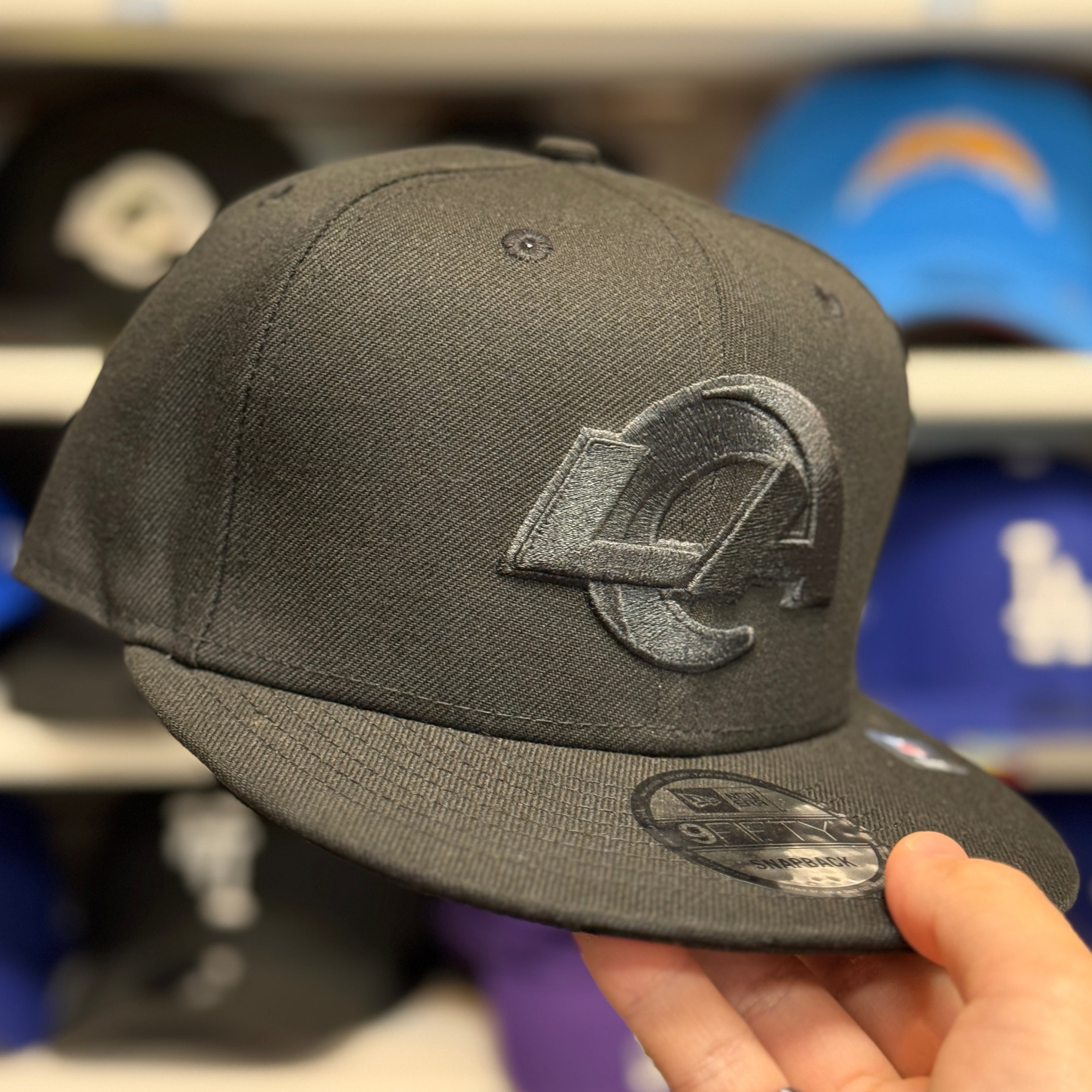 New Era Los Angeles Rams All Black 9FIFTY Snapback - Product Image