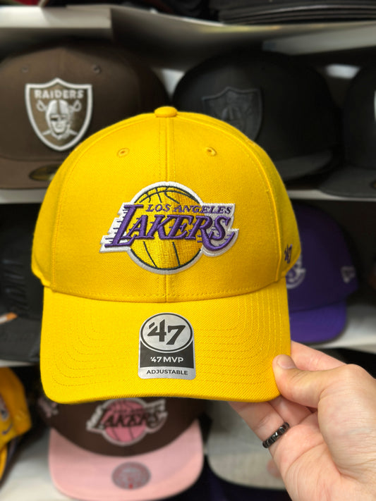 LA Lakers NBA Ball Cap | '47 Brand MVP Adjustable Curve Cap | Color Options