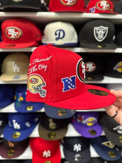 San Francisco 49ers NFL CA Themed Patch | New Era 59FIFTY Fitted Cap | Red