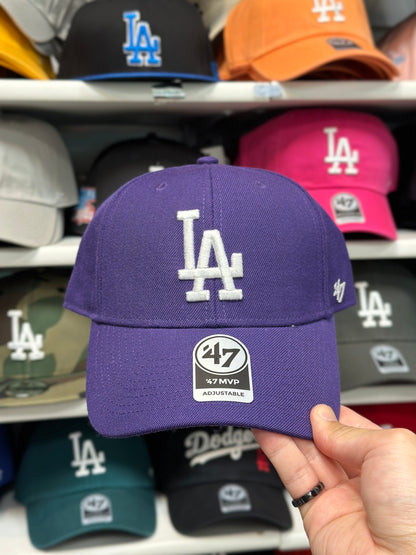 LA Dodgers MLB Ball Cap | '47 Brand MVP Adjustable Curve Cap | Color Options