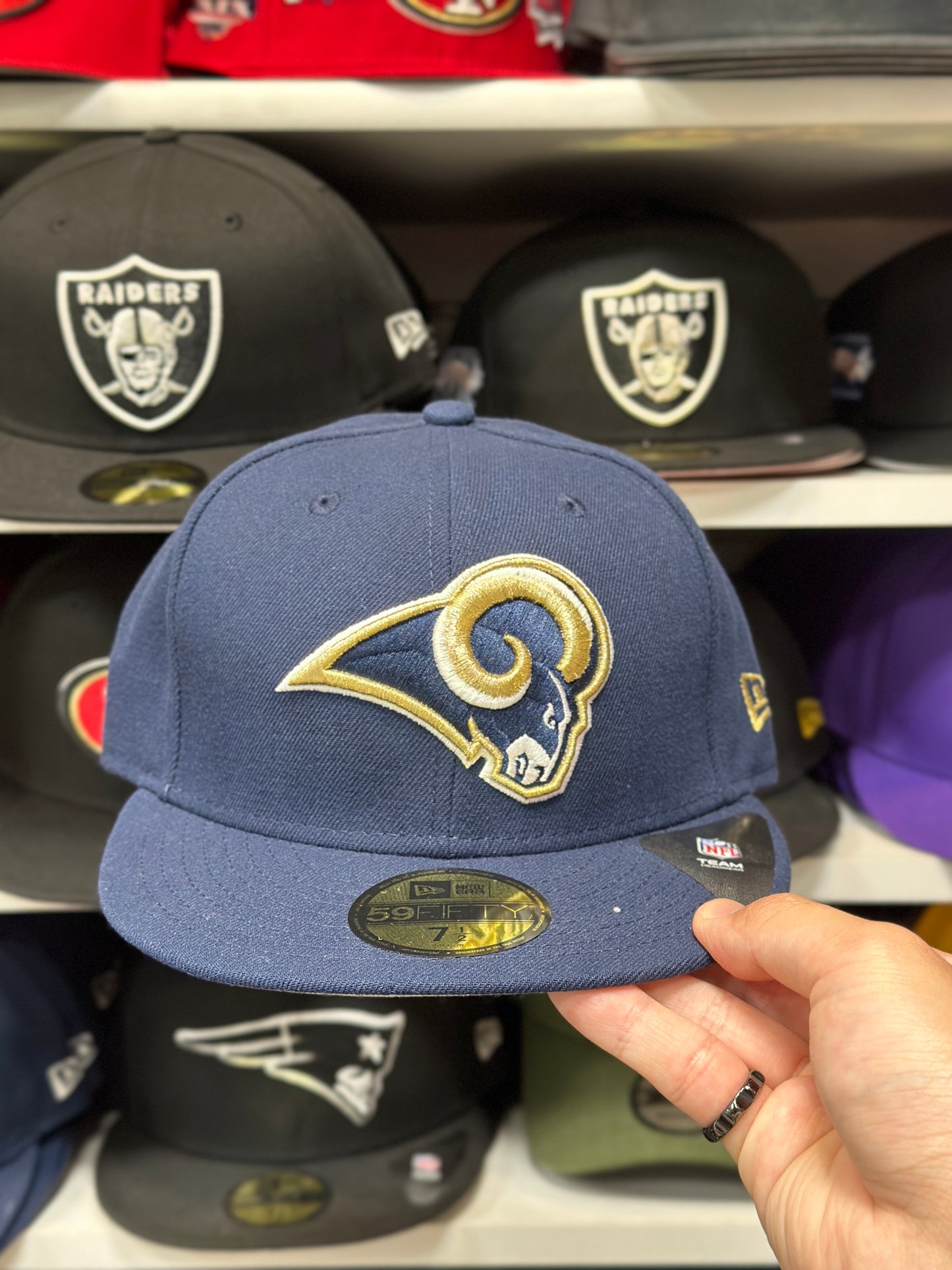 LA Rams NFL Fitted Hat | New Era 59FIFTY Sized Cap | Color Options