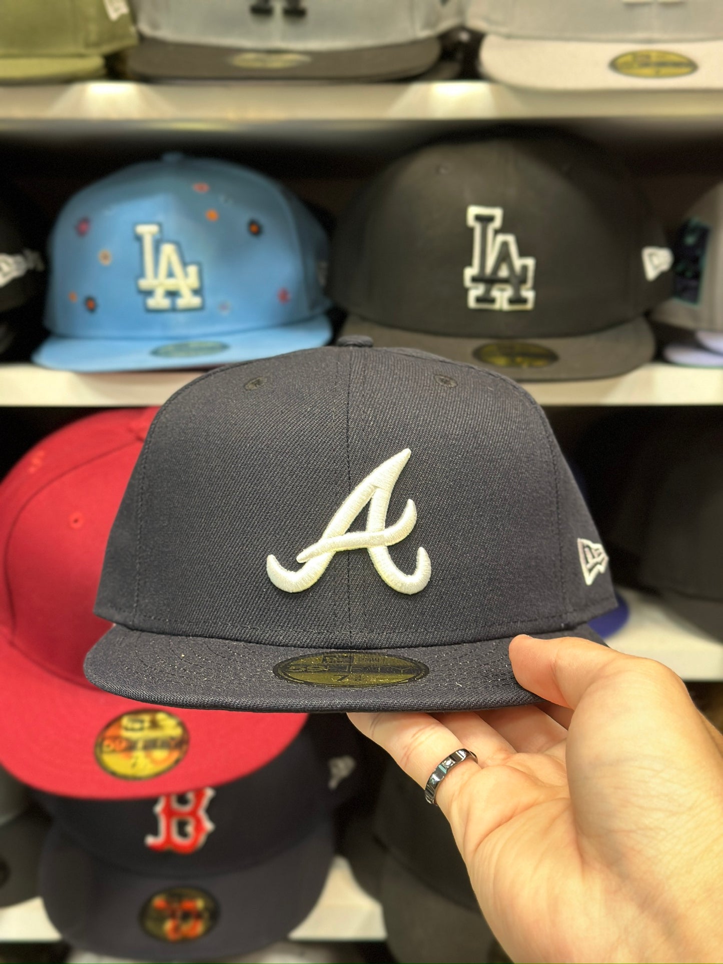 Atlanta Braves MLB Fitted Cap | New Era 59FIFTY Sized Cap | Navy