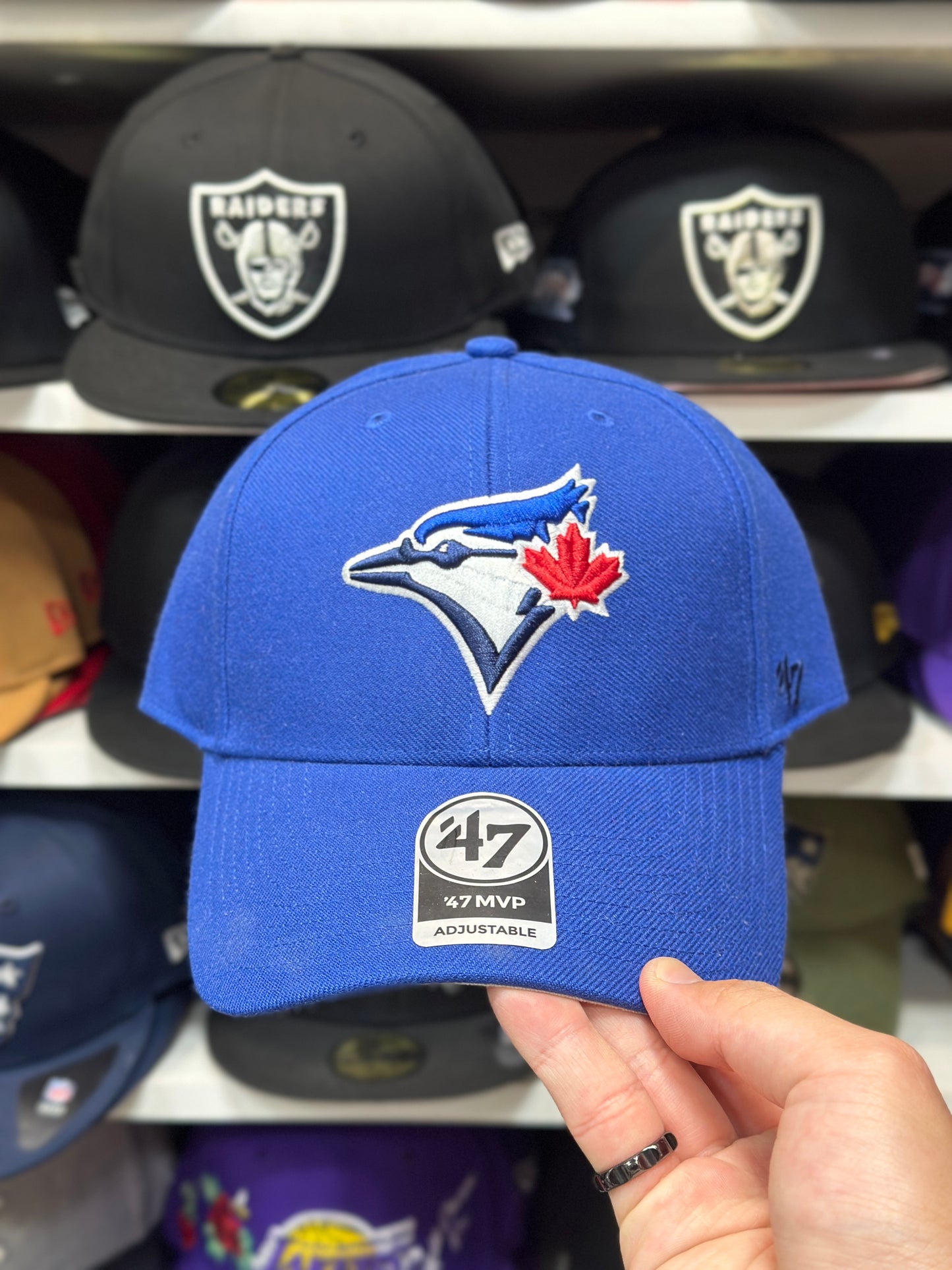 Toronto Blue Jays MLB Ball Cap | '47 Brand MVP Adjustable Curve Cap | Color Options