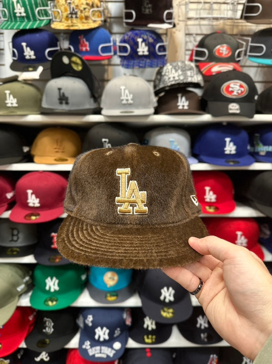 LA Dodgers MLB Vintage Grizzly Fur | New Era 59FIFTY Fitted Cap | Brown