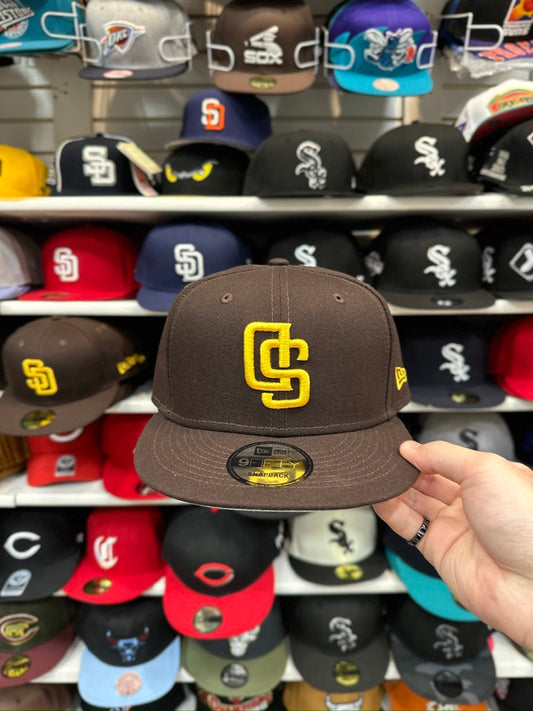 San Diego Padres MLB 'Upside Down Reverse Logo' | New Era 9FIFTY Snapback | Brown