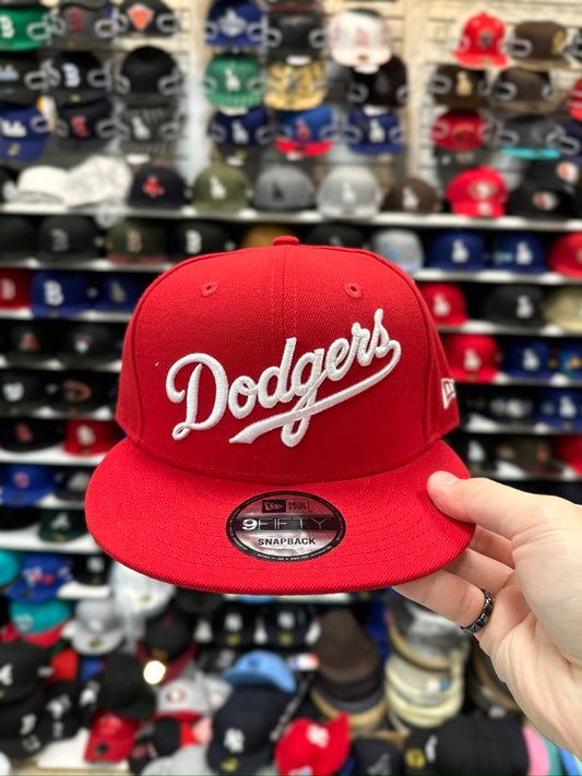 LA Dodgers MLB Script | New Era 9FIFTY Snapback | Red