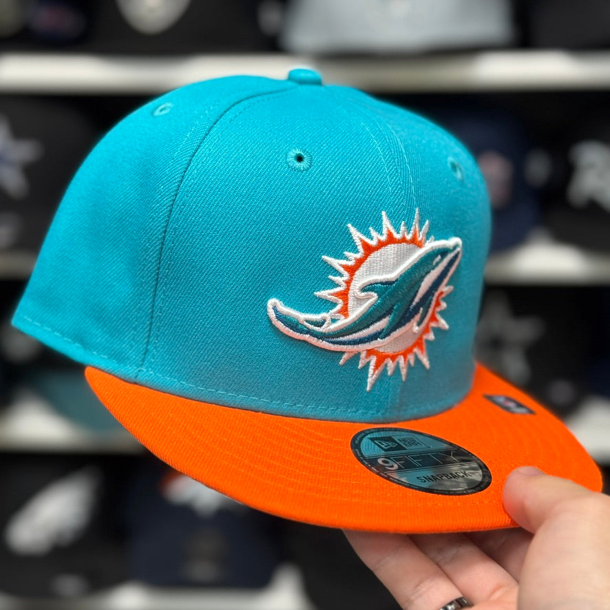 New Era Miami Dolphins Teal/Orange 9FIFTY Snapback - Product Image