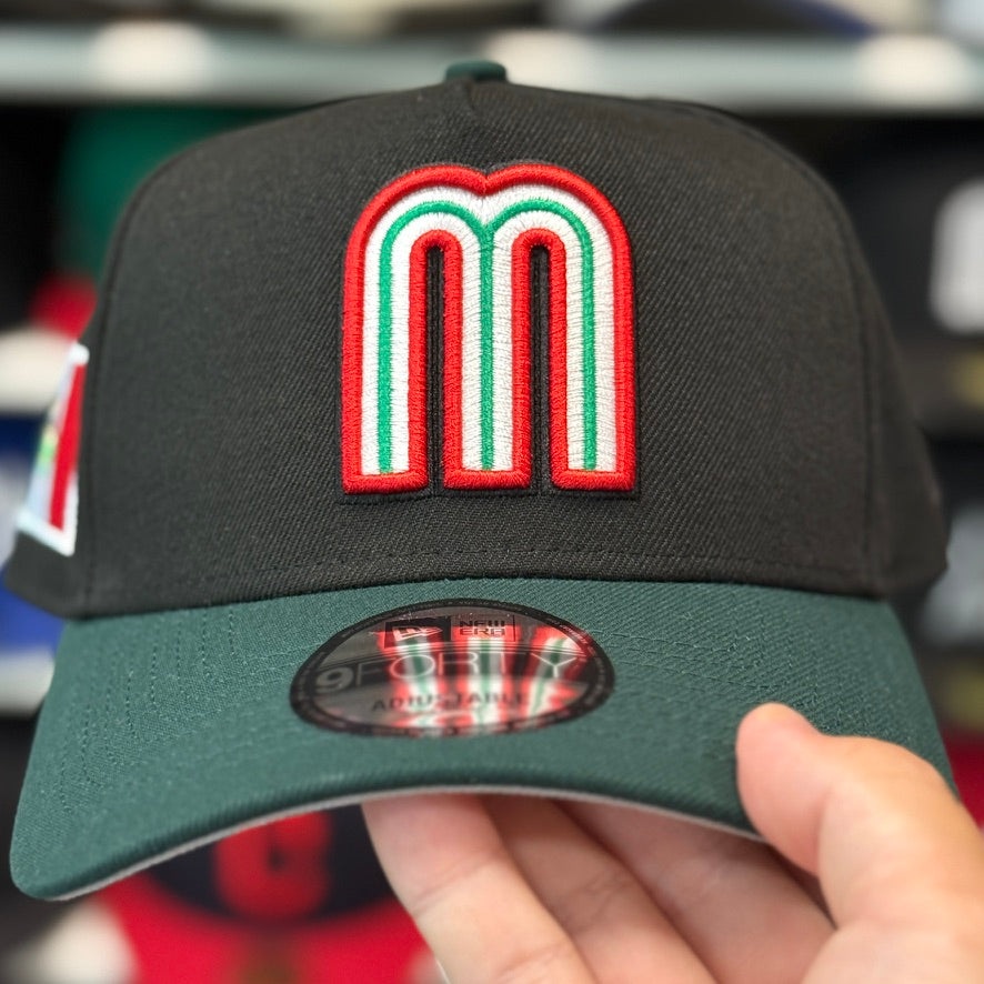 New Era Mexico World Baseball Classics A-Frame Black/Dark Green 9FORTY Snapback