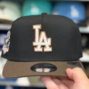 New Era Los Angeles Dodgers '60th Anniversary' A-Frame Black/Brown 9FIFTY Snapback - Product Image