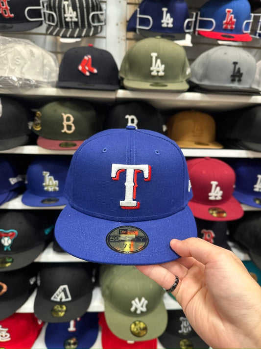 Texas Rangers MLB Fitted Hat | New Era 59FIFTY Sized Cap | Blue