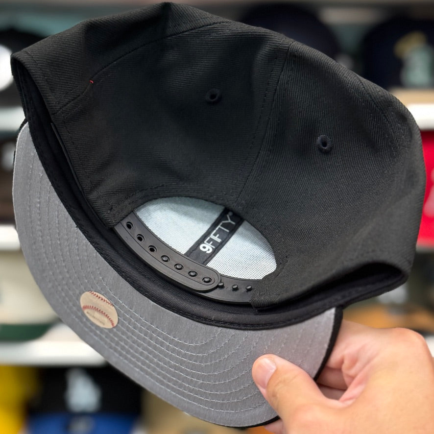 New Era Los Angeles Angels All Black 9FIFTY Adjustable Snapback Hat