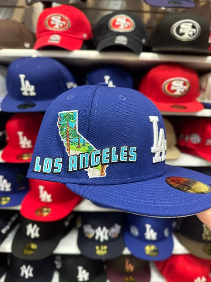 LA Dodgers MLB 'State of California' Patch | New Era 59FIFTY Fitted Cap | Blue