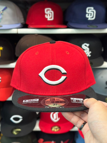 Cincinnati Reds MLB Fitted Cap | New Era 59FIFTY Sized Cap | Red/Black