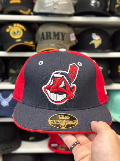 Cleveland Indians MLB Vintage Cap | New Era 59FIFTY Fitted Cap | Red/Black