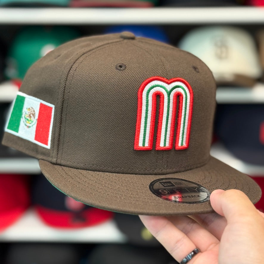 New Era Mexico World Baseball Classics Brown 9FIFTY Adjustable Snapback Hat