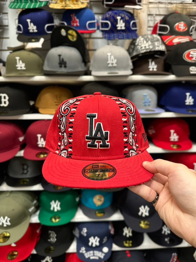 LA Dodgers MLB Vintage Paisley | New Era 59FIFTY Fitted Cap | Red