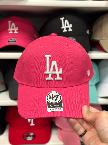 LA Dodgers MLB Ball Cap | '47 Brand MVP Adjustable Curve Cap | Color Options