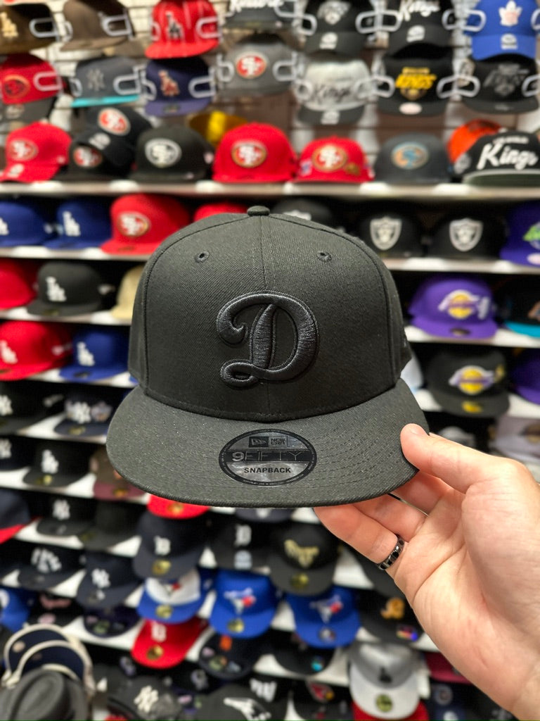 LA Dodgers "D" MLB Fitted Cap | New Era 59FIFTY Sized Hat | Black