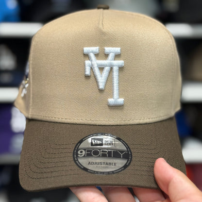 New Era Los Angeles Dodgers A-Frame '40th Anniversary' 9FORTY Snapback Tan/Brown