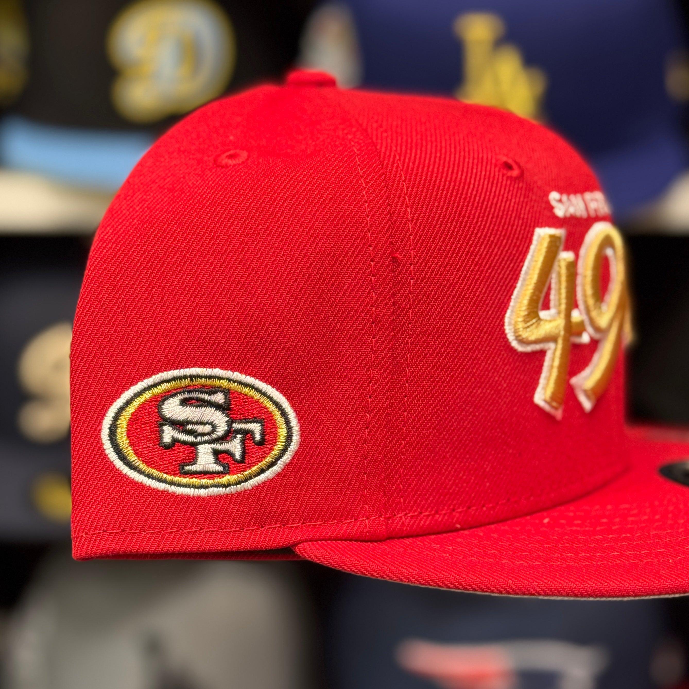 New Era San Francisco 49ers 'Script Logo' Red 9FIFTY Snapback - Product Image