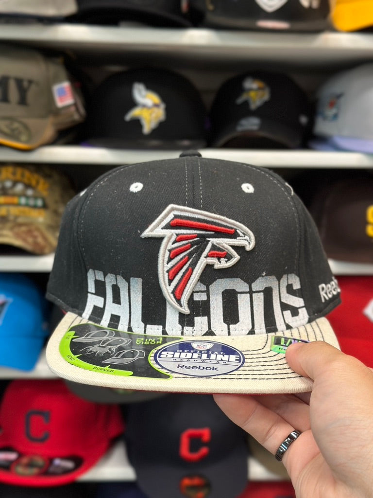 Atlanta Falcons NFL Fitted Hat | Vintage Reebok Sideline | Black | L/XL